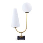 PARADISO TABLE LAMP BRASS AND BLACK MARBLE