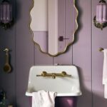 THE ELOISE SCALLOP MILK GLASS SCONCE WALL LIGHT LAVENDER