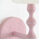 LALA REIMAGINED WOOD SHADED SCONCE PINK