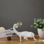 RESIN LIZARD TABLE LAMP 7.5
