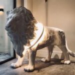 LION SCULPTURE FLOOR LAMP