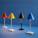 RIPPLE RECHARGEABLE LED TABLE LAMP ORANGE AND WHITE
