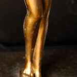 BRASS LADY TABLE LAMP