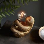 EXEMPLAR LIGHTING JACK VINTAGE GOLD SLOTH TABLE LAMP