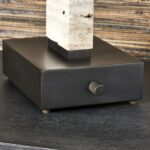 BLACK LABEL SPIRE BUFFET MARBLE LAMP RUSTIC GRAY STONE/BRONZE