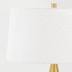 JEN 1 LIGHT TABLE LAMP AGED BRASS AND CREAM LINEN