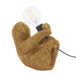 EXEMPLAR LIGHTING JACK VINTAGE GOLD SLOTH TABLE LAMP