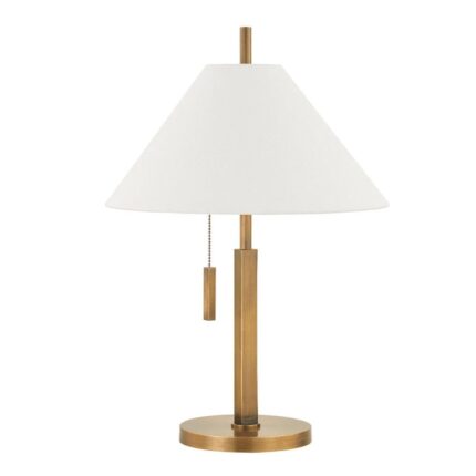 CLIC 1 LIGHT TABLE LAMP PATINA BRASS
