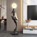 WHALE FLOOR SCULPTURE LIVING ROOM