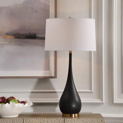 UTTERMOST NOCTURNAL STONE TEARDROP TABLE LAMP