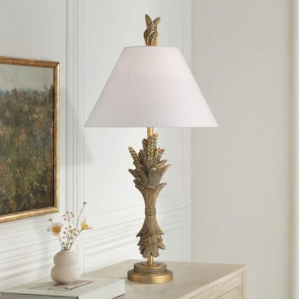 GOLD LEAF FINISH TABLE LAMP