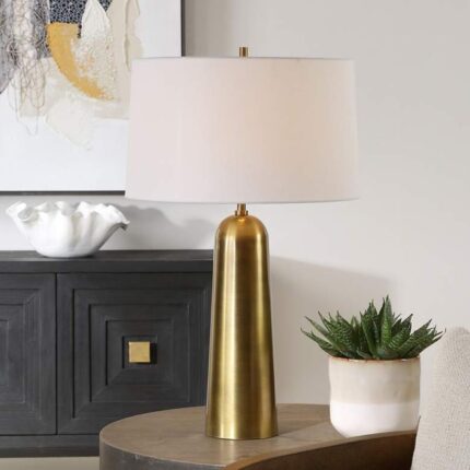 FLINCHEM PLATED ANTIQUE BRASS TABLE LAMP