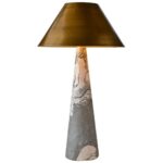 CHANEL LAMP CALACATTA VIOLA MARBLE ANTIQUE BRASS