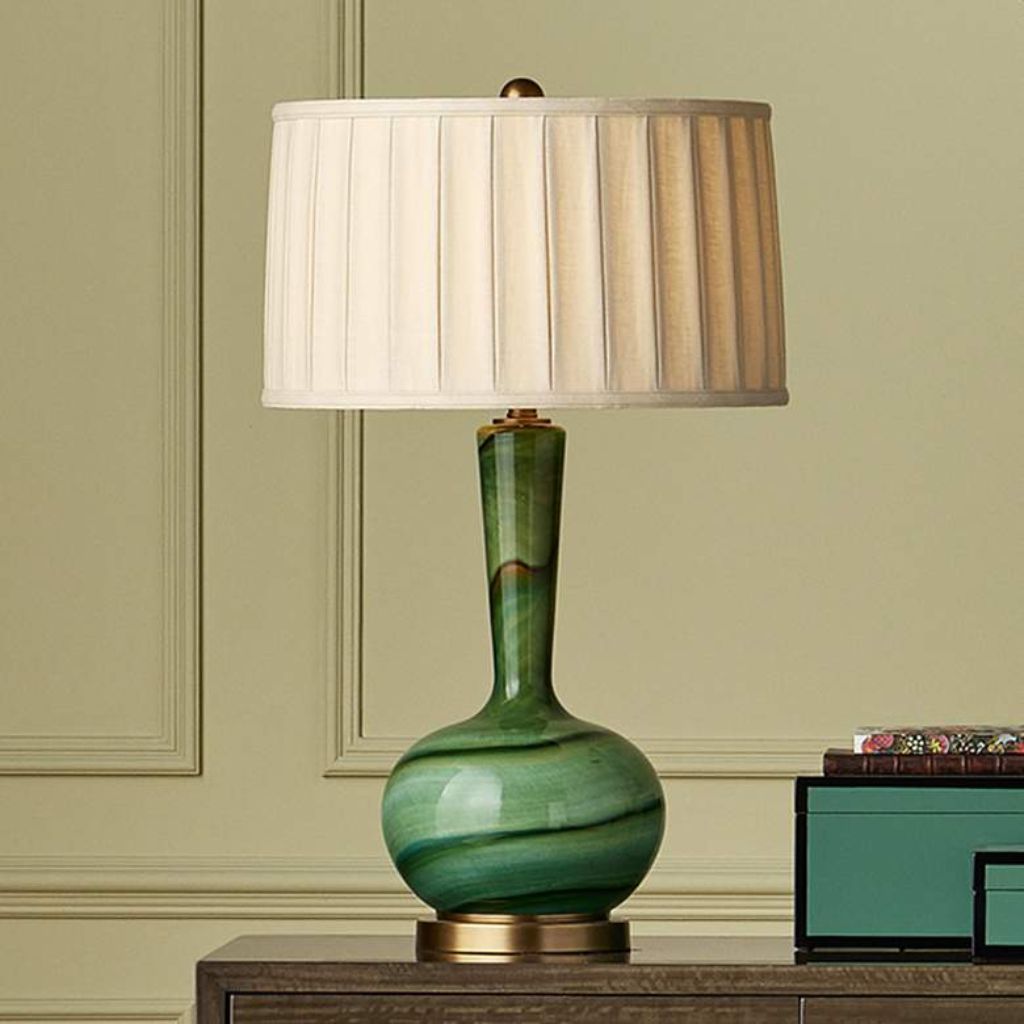 1 LAMARTINE GREEN TABLE LAMP
