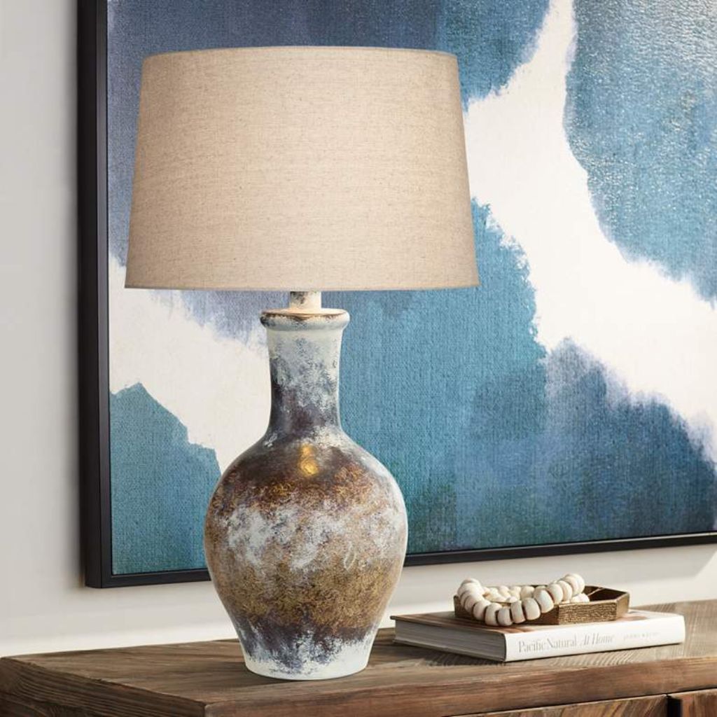 1 CEPEDA ADOBE HYDROCAL VASE TABLE LAMP