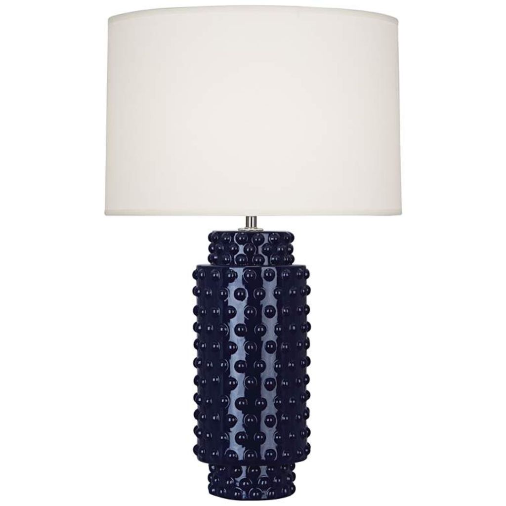 1 MIDNIGHT BLUE CERAMIC TABLE LAMP