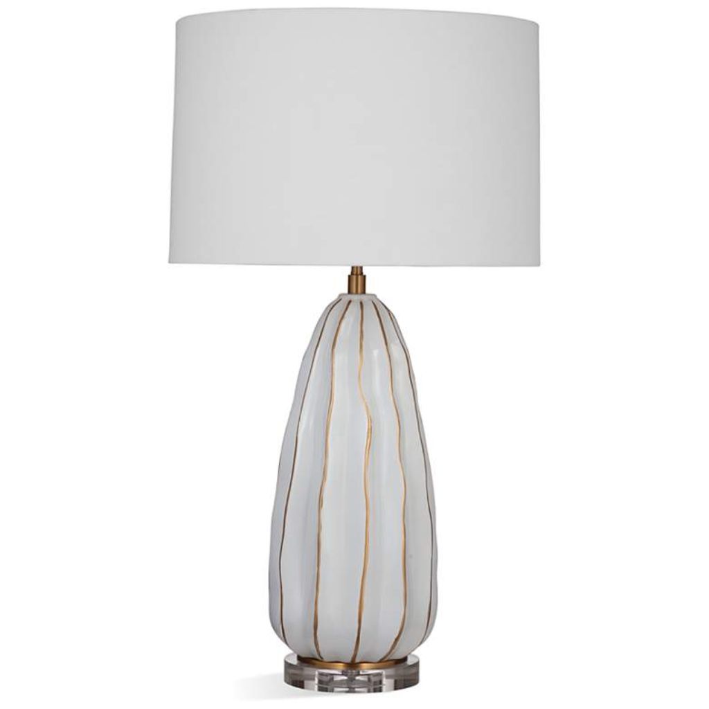 1 MODERN STYLED WHITE TABLE LAMP