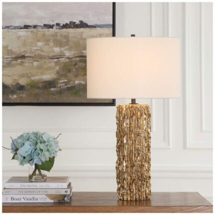 ECHO METALLIC GOLD TABLE LAMP