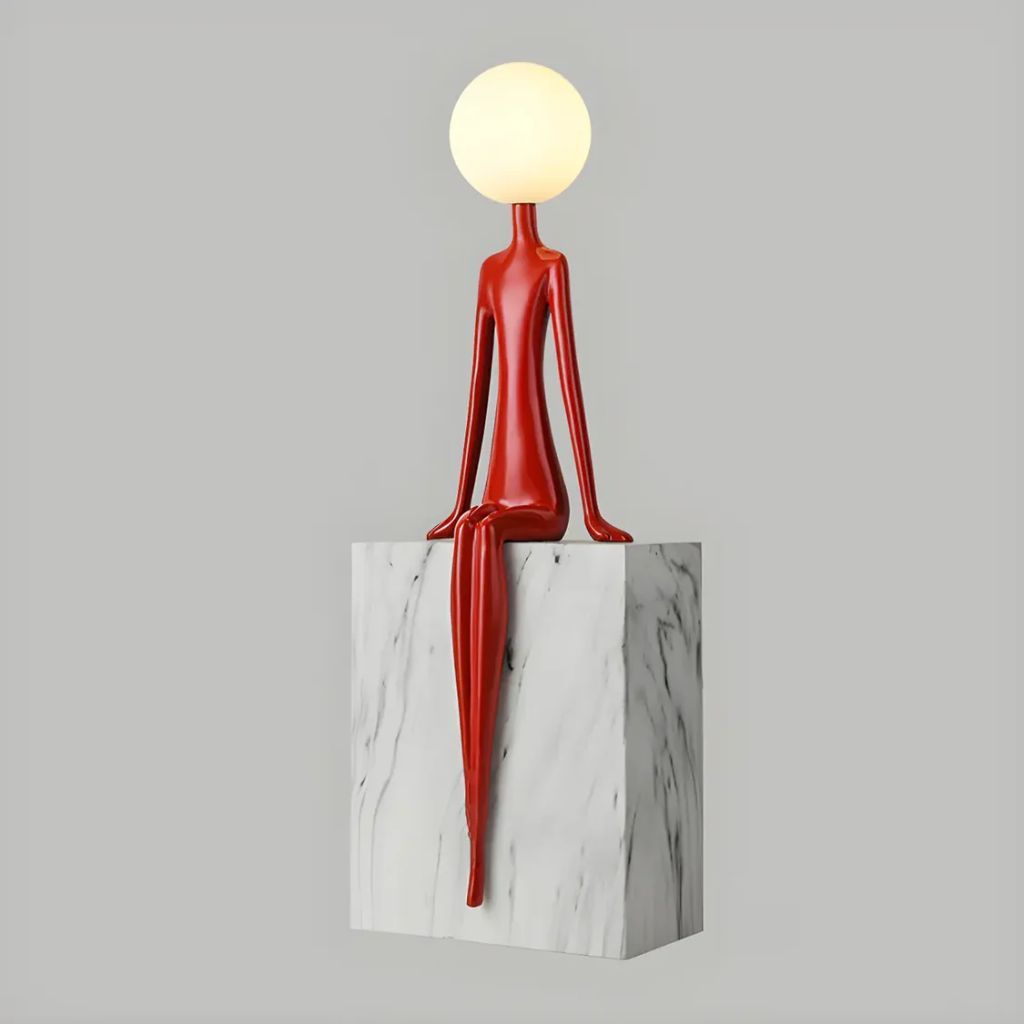 ABSTRACT RESIN LED FLOOR LAMP RED ABSTRACT RESIN LED FLOOR LAMP RED