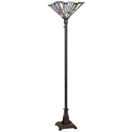 TIFFANY STYLE TORCHIERE FLOOR LAMP