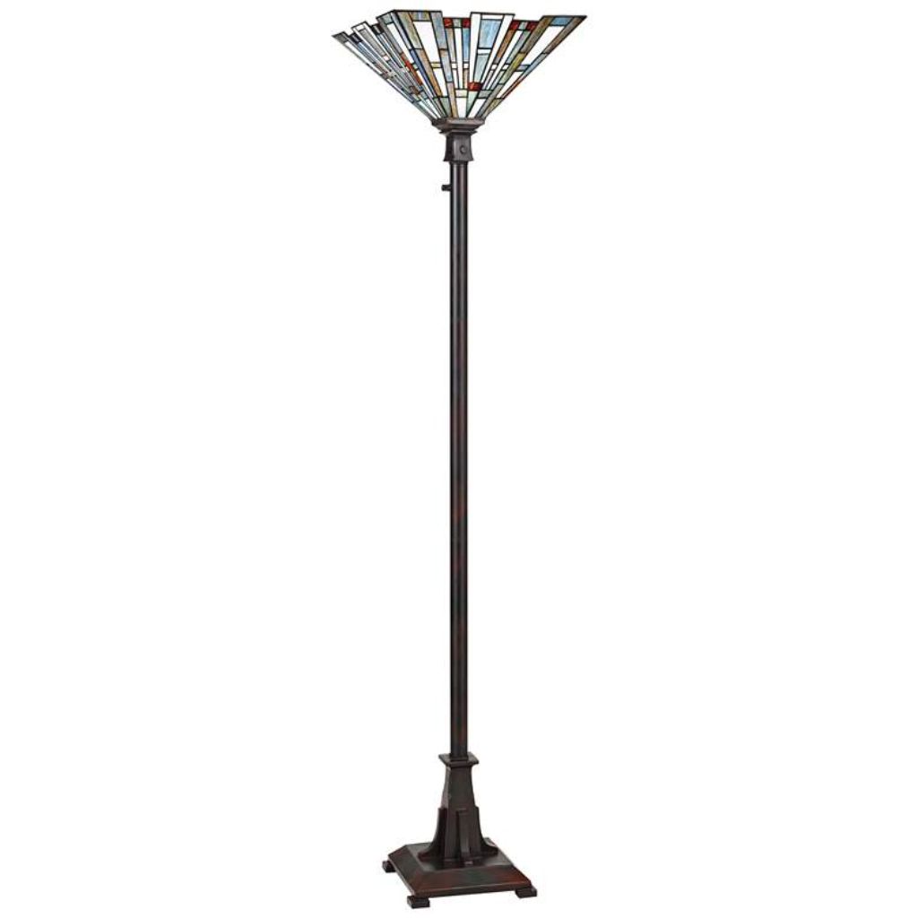 1 TIFFANY STYLE TORCHIERE FLOOR LAMP