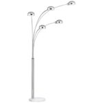 POSSINI MARBLE CHROME MODERN ARC FLOOR LAMP