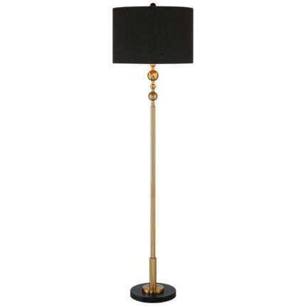 HARLOWE BLACK AND GOLD FLOOR LAMP