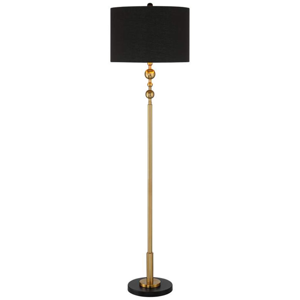 1 HARLOWE BLACK AND GOLD FLOOR LAMP