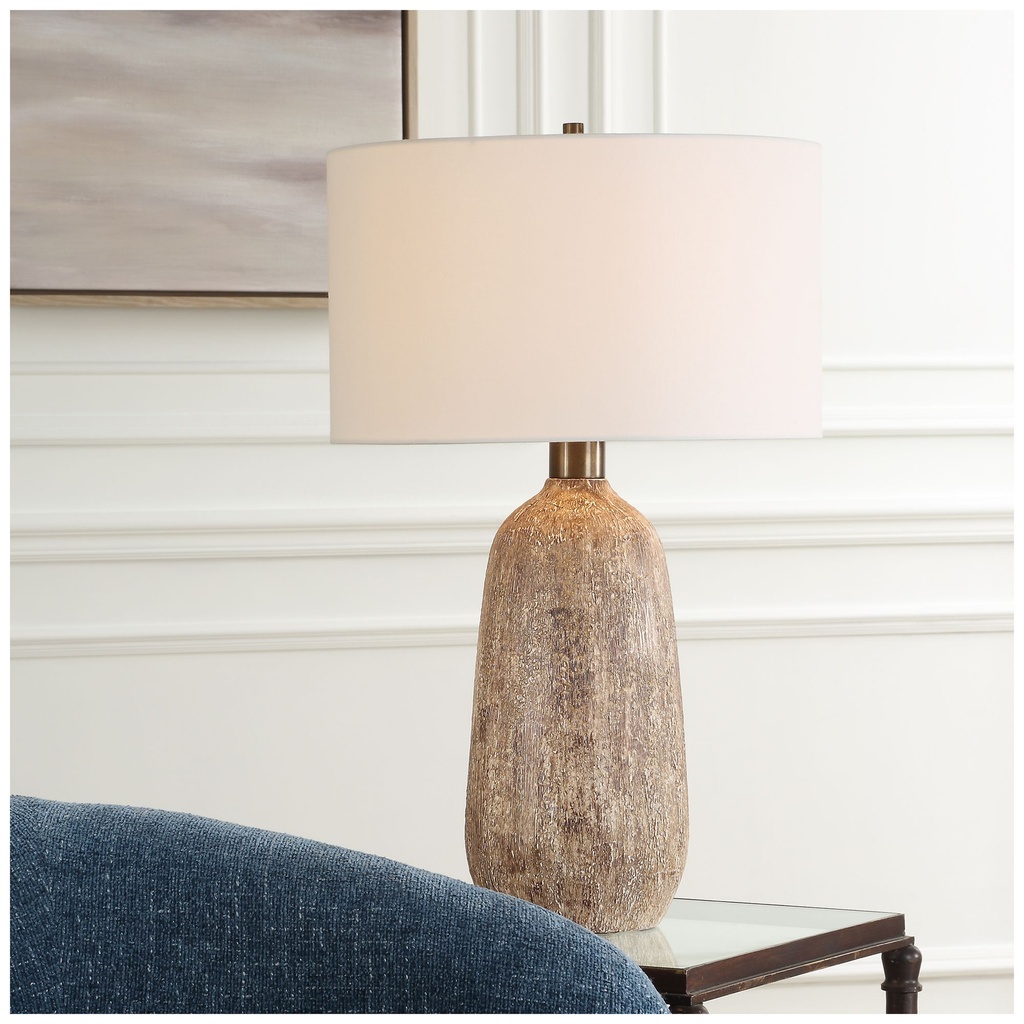 191_image2 BROWN CERAMIC TABLE LAMP