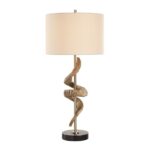 ANTIQUE BRASS TABLE LAMP