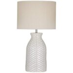 WHITE CREAM TERRACOTTA TABLE LAMP