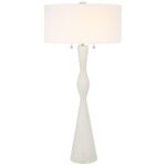 MODERN IVORY STONE TABLE LAMP