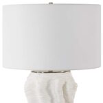 MATTE WHITE GLAZE CERAMIC TABLE LAMP