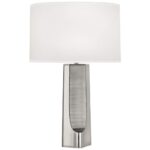 POLISHED NICKEL CONCAVE TABLE LAMP