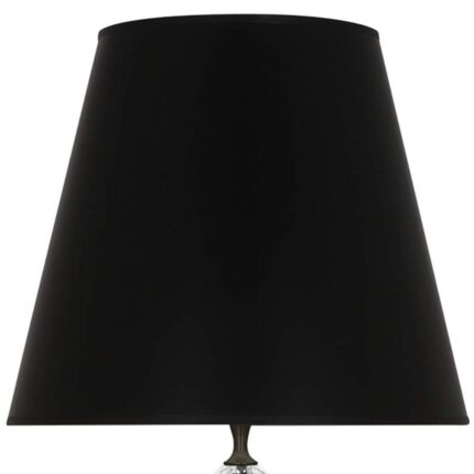 DEEP PATINA BRONZE AND CLEAR CRYSTAL TABLE LAMP