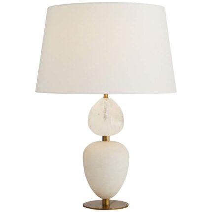 OPAL CRYSTAL AND SNOW MARBLE TABLE LAMP