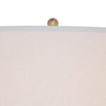 CREAM CRACKLED GLAZE PORCELAIN VASE TABLE LAMP