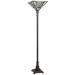 TIFFANY STYLE TORCHIERE FLOOR LAMP