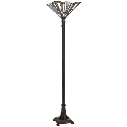 TIFFANY STYLE TORCHIERE FLOOR LAMP