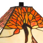 WOOD ART GLASS TABLE LAMP
