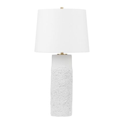 TOLLAND AGED BRASS TABLE LAMP