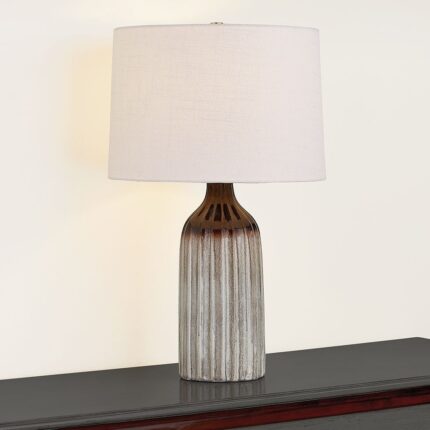 AGED BRASS AND CERAMIC AFFOGATO TABLE LAMP