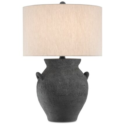 ANZA BLACK ASH TERRACOTTA JAR TABLE LAMP