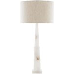 ALABASTRO WHITE ALABASTER STONE TABLE LAMP