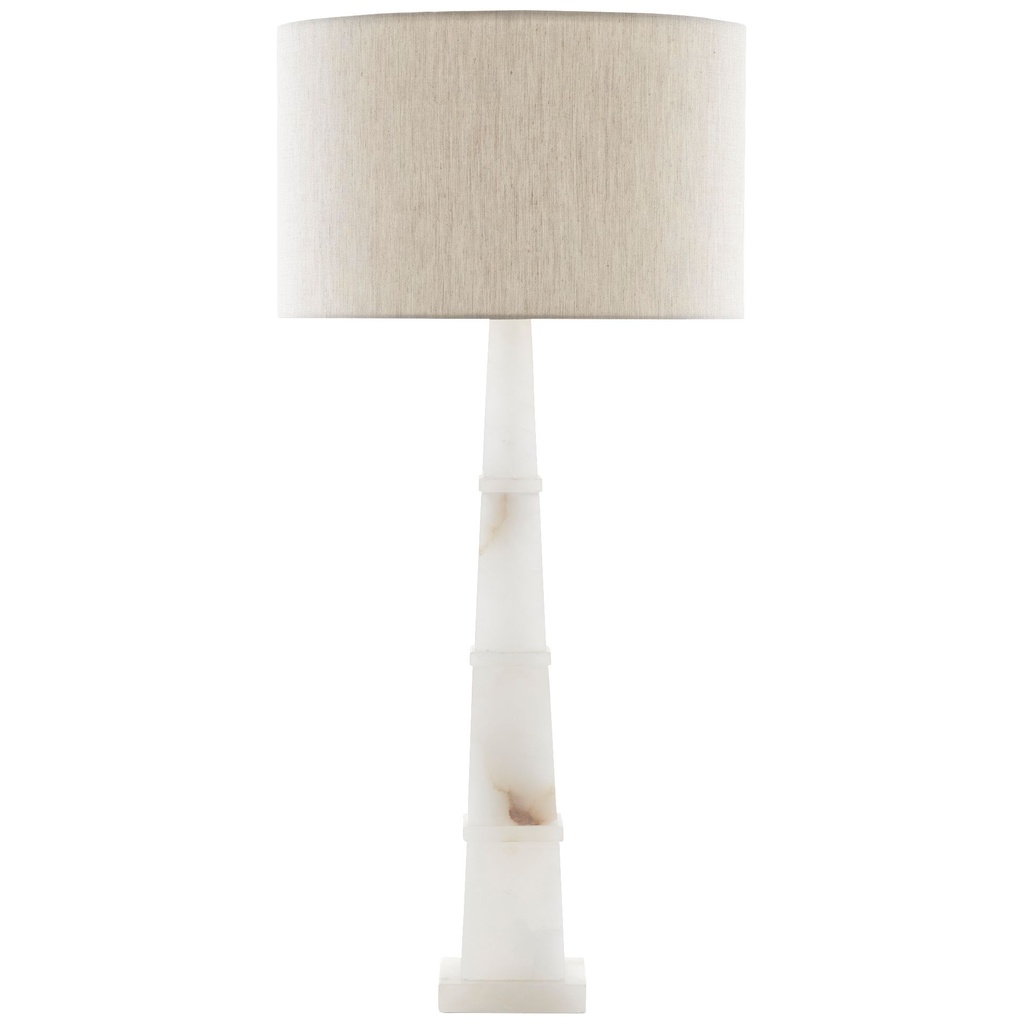 245_image1 ALABASTRO WHITE ALABASTER STONE TABLE LAMP