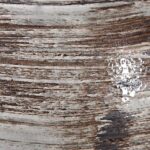 DISTRESSED GRAY CERAMIC TABLE LAMP
