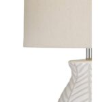 WHITE CREAM TERRACOTTA TABLE LAMP