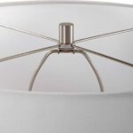 MODERN DRIPPED GRAY AND WHITE CERAMIC TABLE LAMP