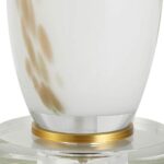 SPOTTED METALLIC GOLD GLASS TABLE LAMP