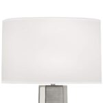 POLISHED NICKEL CONCAVE TABLE LAMP
